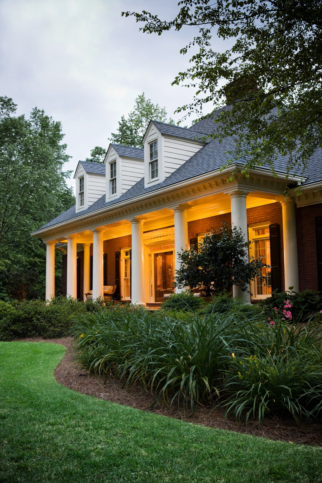 House Exterior with Lights
